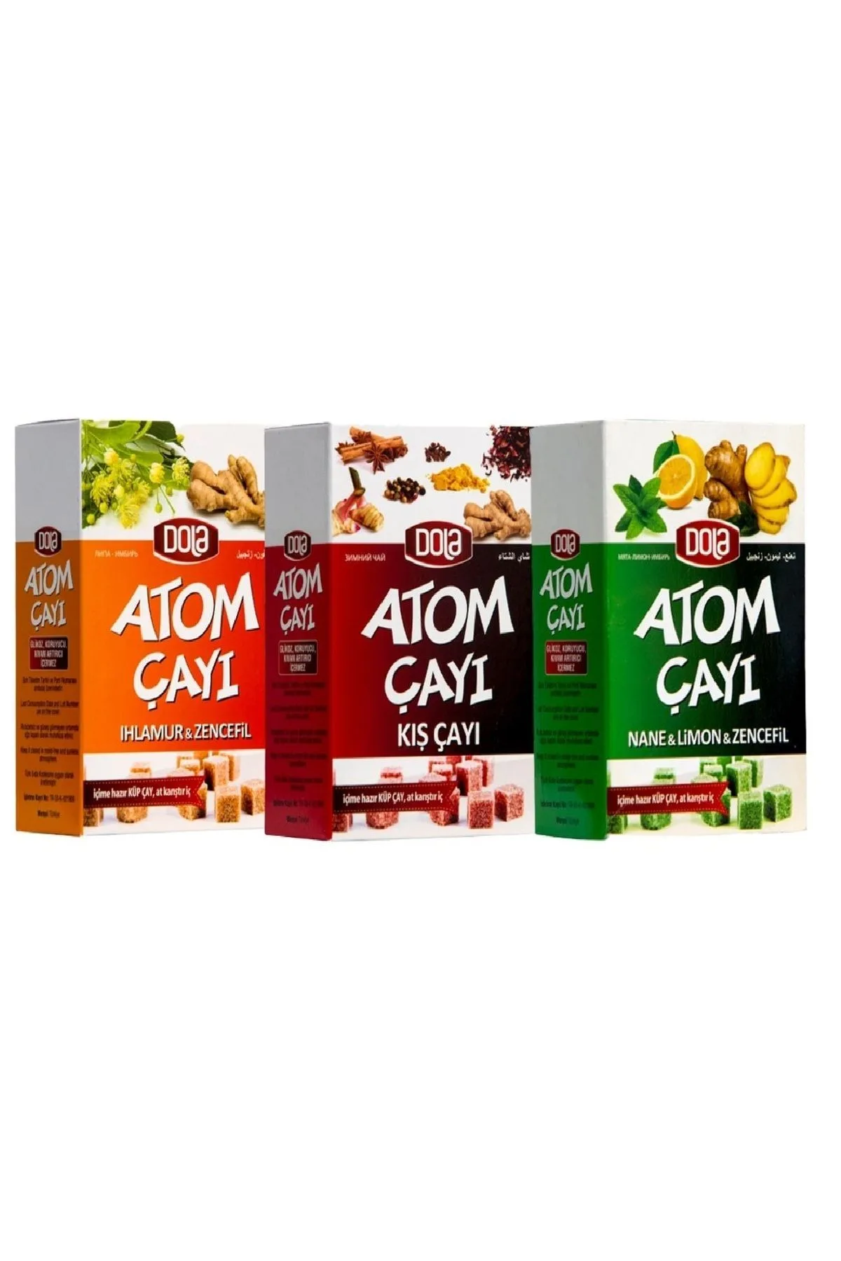 Atom Çayı 5'li Paket Kış Çayı-nane Limon-ıhlamur-Propolis Çayı ve Nar Çayı
