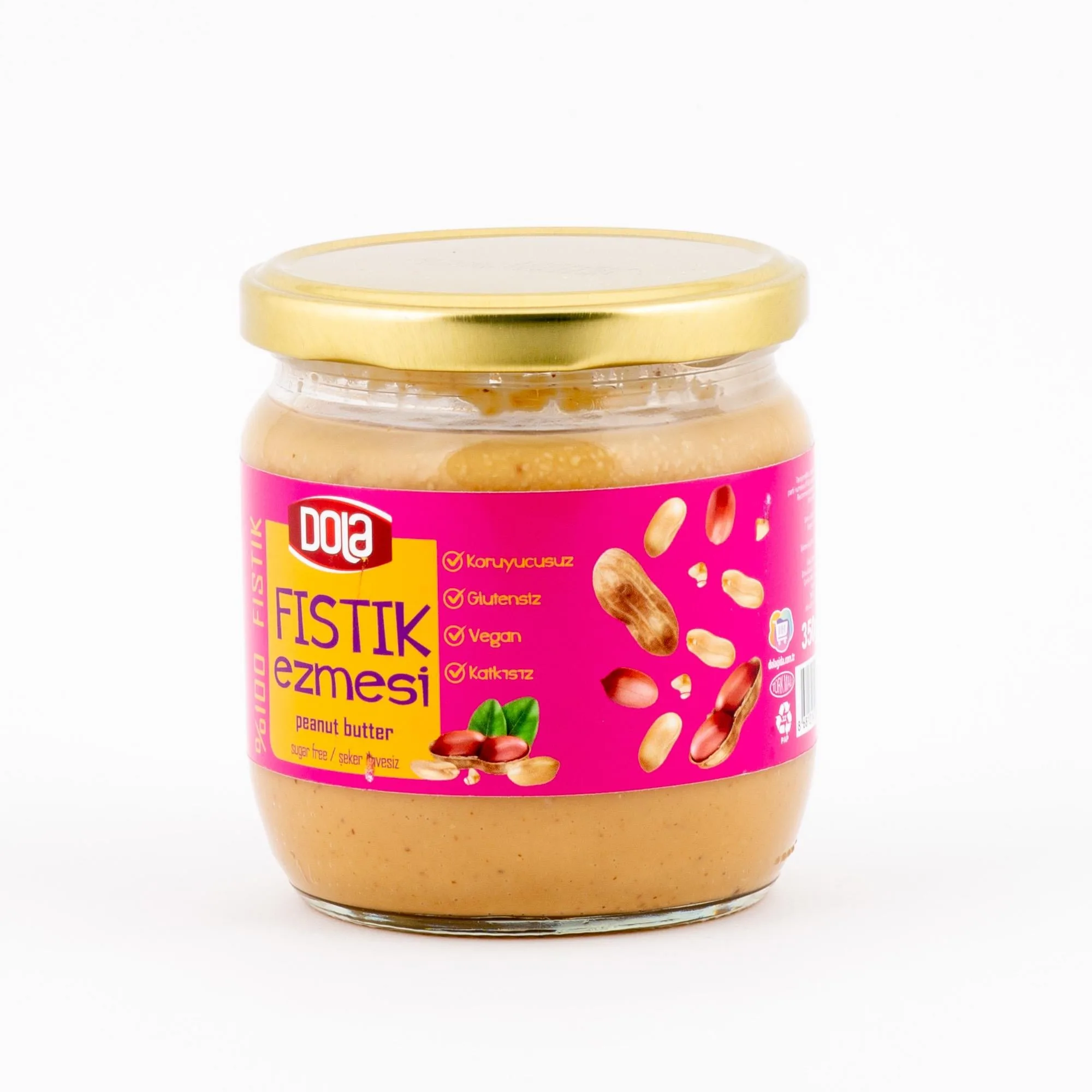 Dola Fıstık Ezmesi 350 Gr Glutensiz, Şeker İlavesiz