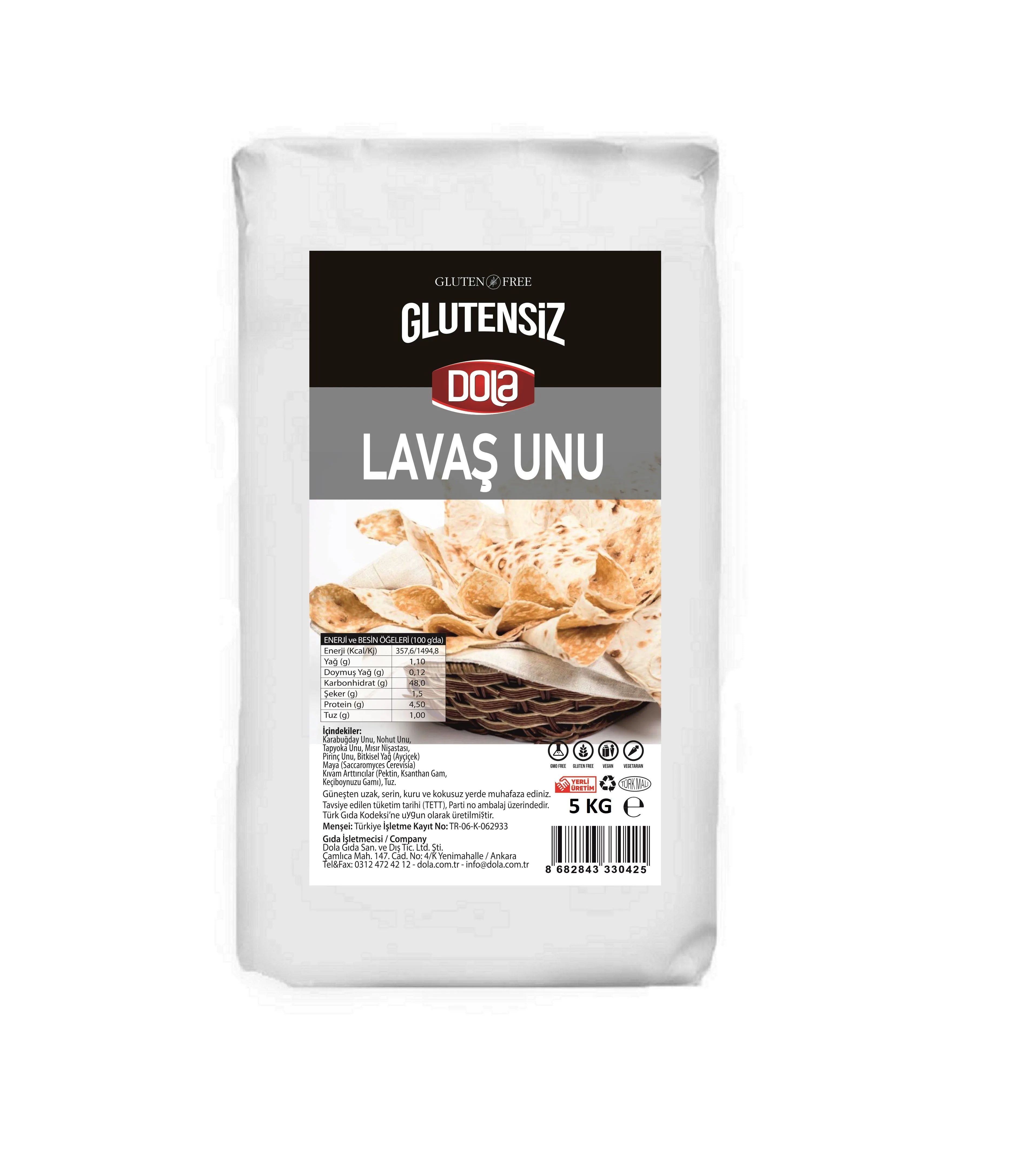 Dola Glutensiz Lavaş Unu 5 kg