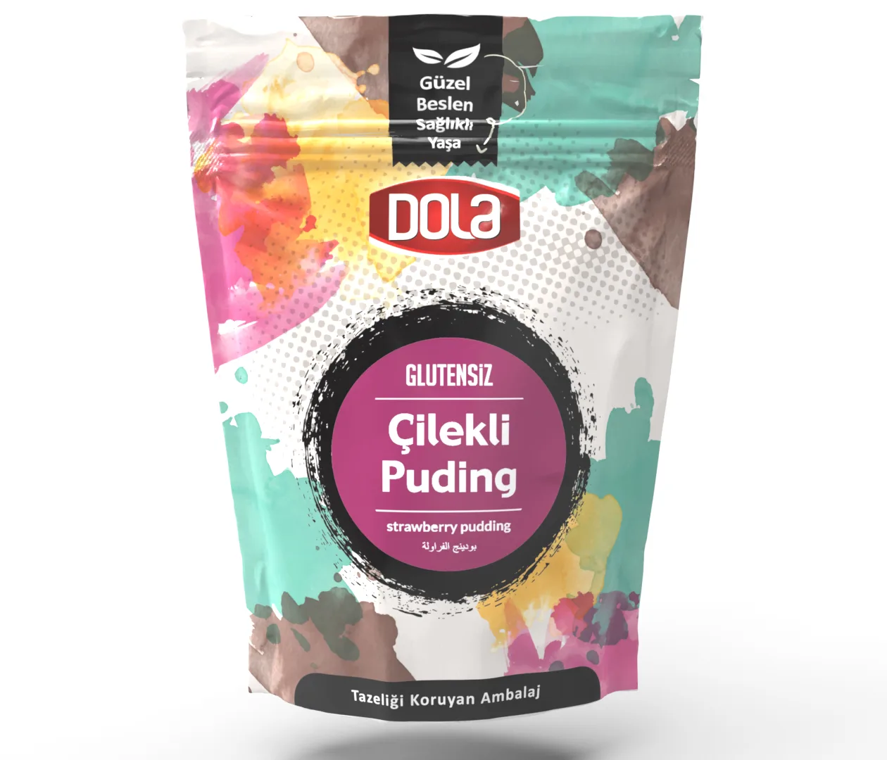 Dola Glutensiz Puding Seti 3'lü Muzlu, Çilekli, Kakaolu 100 gr 3 Adet