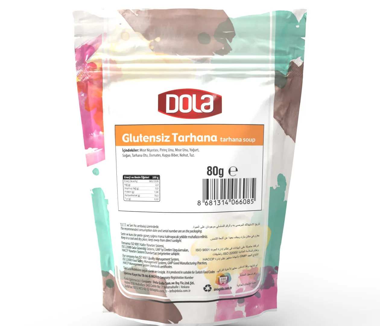 Dola Glutensiz Tarhana 80 g 3 Adet