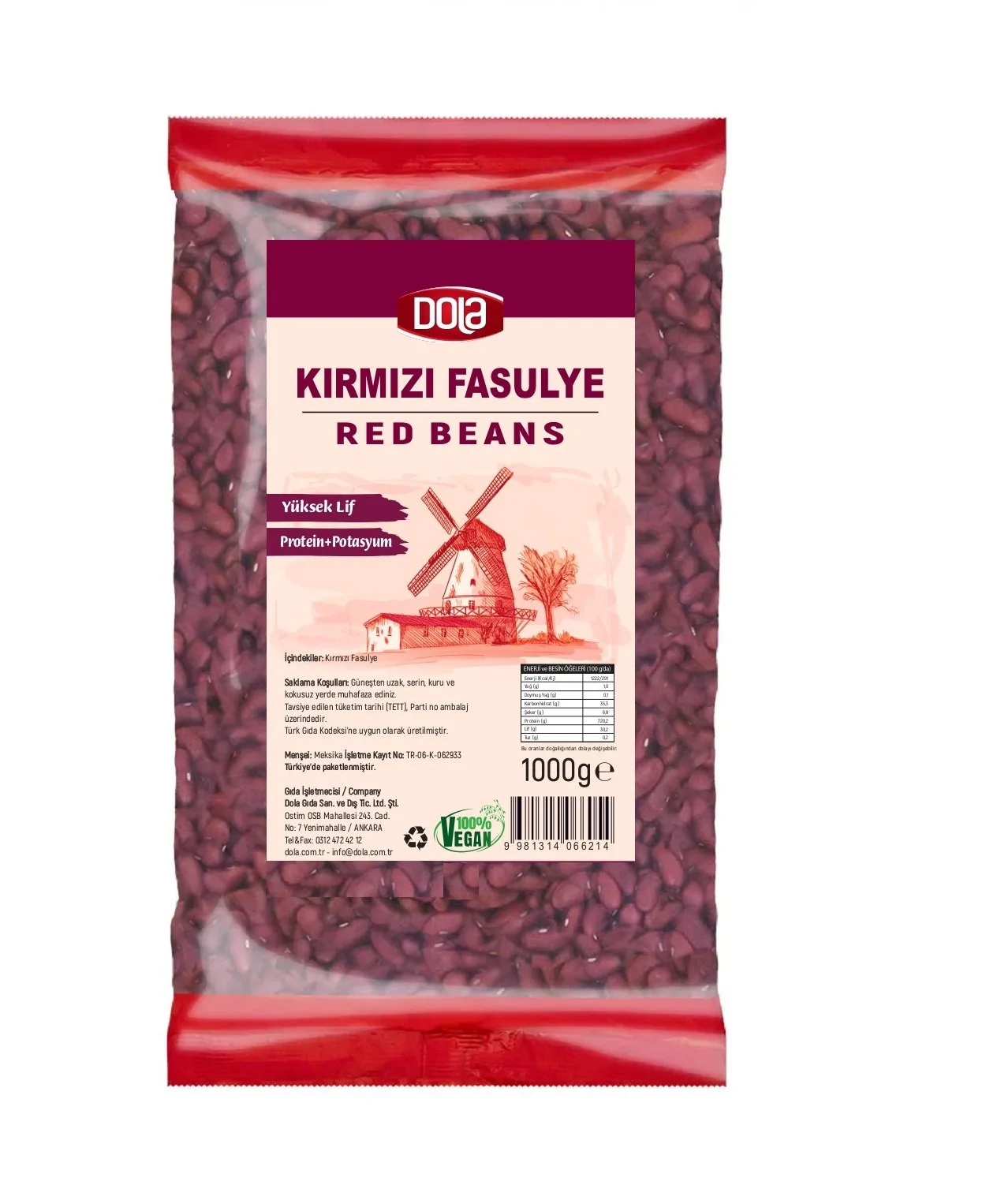 Dola Kırmızı Fasulye 1 kg