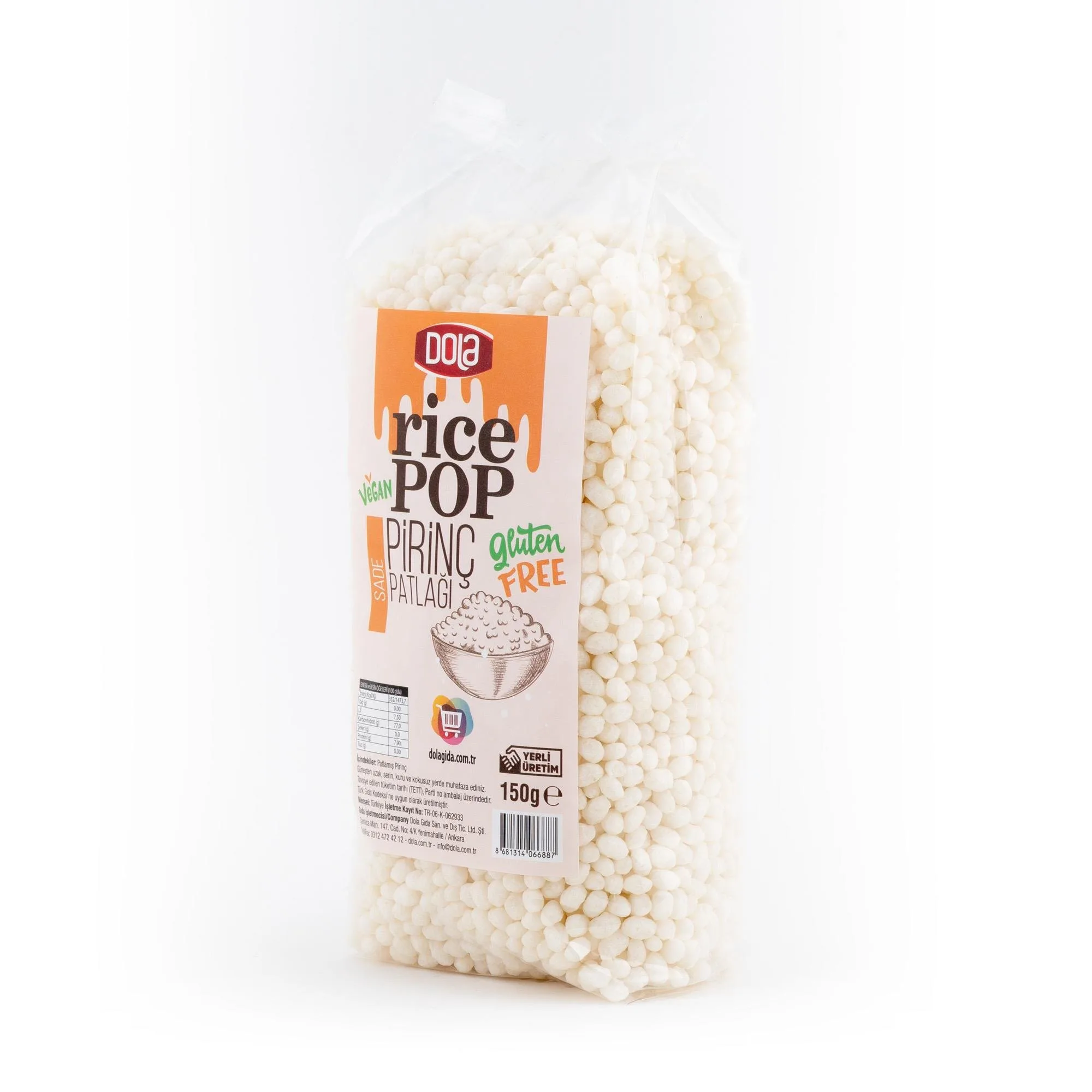 Dola Pirinç Patlağı Rice Pop Sade 150 gr 2 Adet