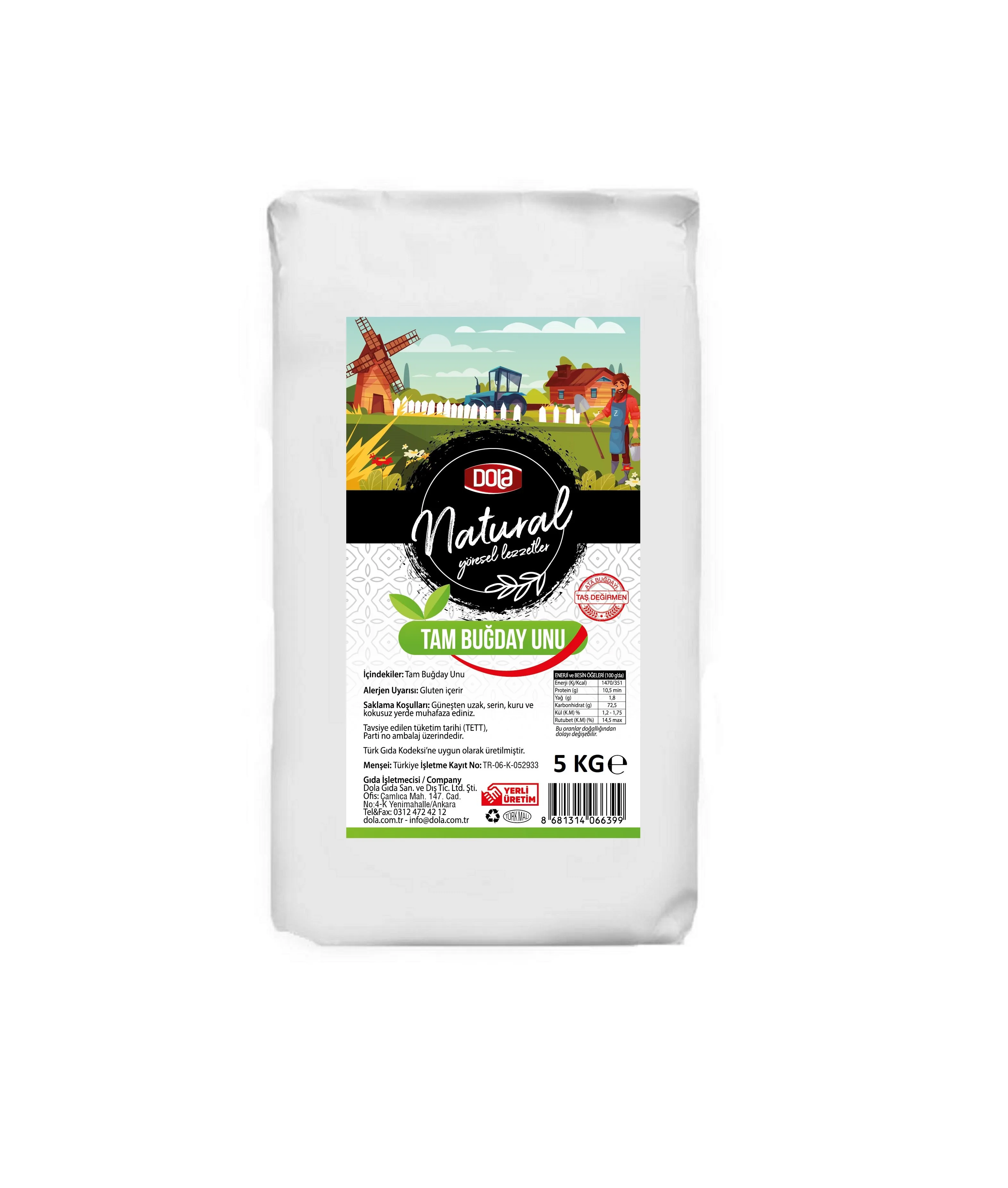 Dola Tam Buğday Unu 5 Kg
