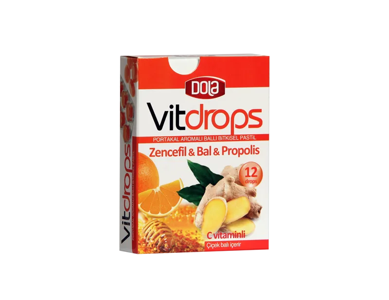 Dola Vitdrops Zencefil Bal 30 g Boğaz Pastili